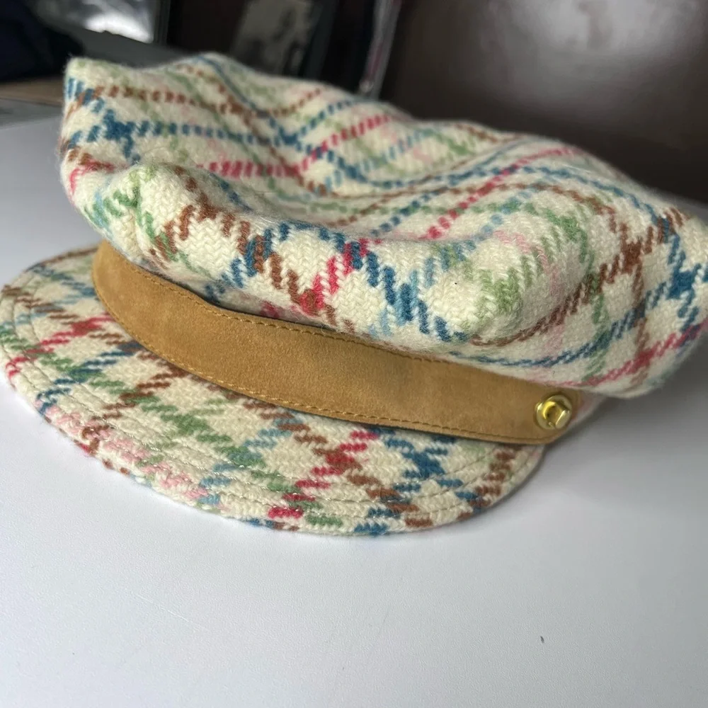 Coach Tattersall Wool Newsboy Hat - Picture 8 of 10